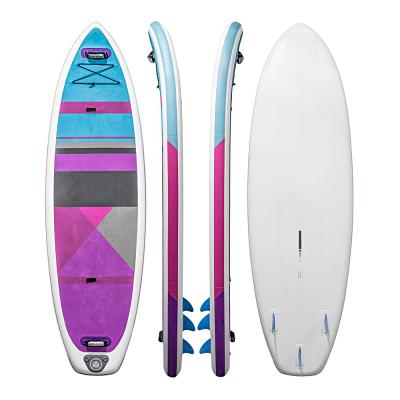 China 2021 US fin box wood print fusion material yoga paddle board inflatable sup board paddle board en venta