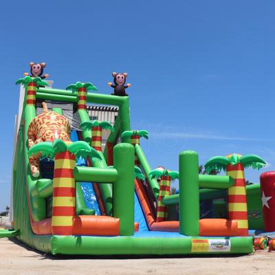 Κίνα Guangzhou OHO inflatable dry slide for kids adults funny inflables juegos kids προς πώληση