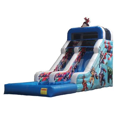 China Blow up water slide cheap inflatable slide with pool for sale