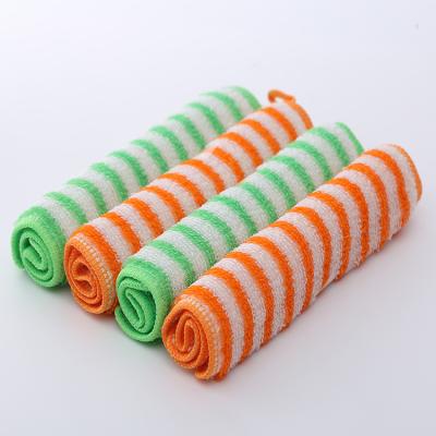 China 2021 Sustainable Hot Sale Lint Free Bamboo Dish Towel From Swedish Eco-friendly Bamboo Cleaning Cloth for sale