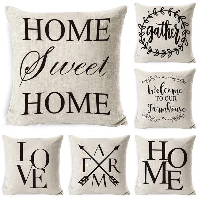 China Canvas Home Sofa Decorative Pillowcase Car Cushion Cover Geometric Nordic Beige Random Viable Style Stock 1Pcs Cotton for sale