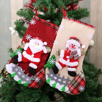 China 2020 New Year's Eve Christmas Stocking Sack Christmas Gift Candy Bag Noel Decorations for Natal Navidad Sock Tree Home Decor for sale