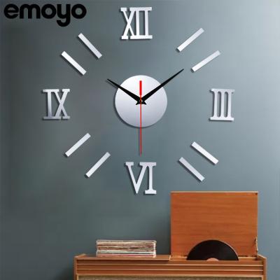 China Antique Acrylic Digital Creative Wall Clock Sticker 3D Fashion Style Mirror Art Living Room Diy Custom Clock for sale