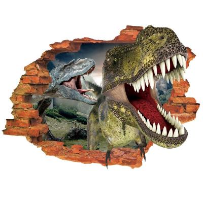 China Hot Modern 3d Dinosaur Wall Stickers For Baby Room Decor Wall Decals Home Decor Stickers For Kids for sale