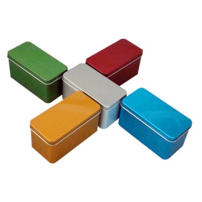 China Wholesale Custom Recyclable Aluminum Tin Can Metal Rectangular Boxes Food Grade Aluminum Tea Tin Box for sale