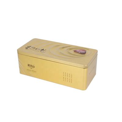 China Wholesale Food Grade Material Recyclable Tea Storage Custom Tea Tin Box With Double Lid For 500g for sale