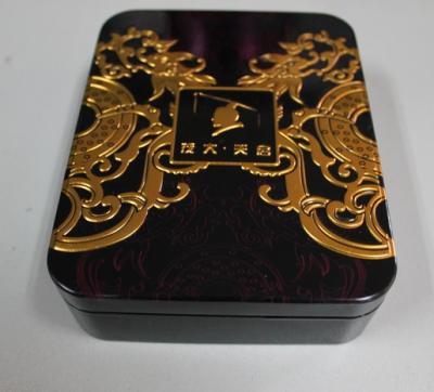 China Recyclable Custom Rectangular Metal Tin Box For Cigar With Lid for sale