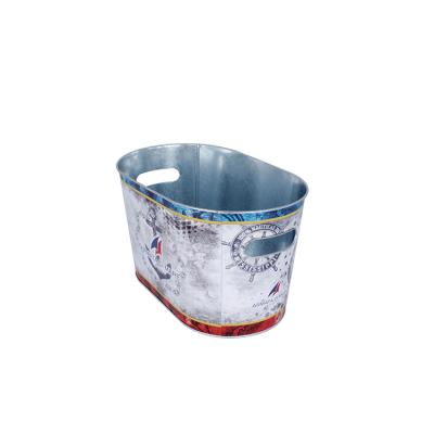 China Recycled Materials Wholesale Customized Metal Tin Ice Bucket for sale