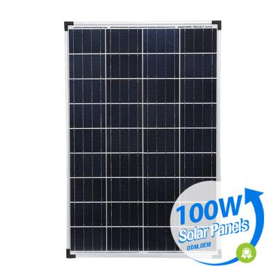 China Renewable Energy Solar Poly Panel Price 100 Watts Per Watt 940mm [37.01in.] x670mm [26.38in.] x30mm [1.18in.] for sale