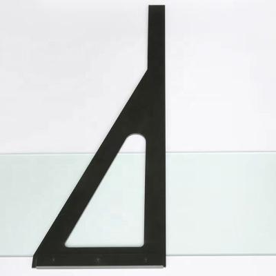 China L-shape cut glass with brace glass cutting tool triangle ruler in different size for sale