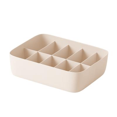 China Sustainable Safety Material Clothes Pants Socks Have Lids Works Plastic Compartments Grid Organizer Storage Box for sale