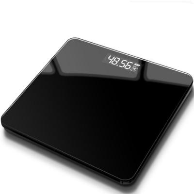 China Support OEM Tempered Glass Bathroom Scale Smart Digital Body Weight Scale With USB Recharged for sale