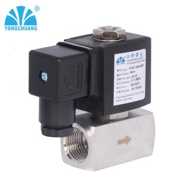 China General Yongchuang CE High Pressure Piston Food Grade Solenoid Valve 24v 220v for sale