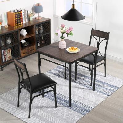 China Conjunto de mesa de jantar de 3 peças à prova de ferrugem Conjuntos de sala de jantar de estilo industrial à venda