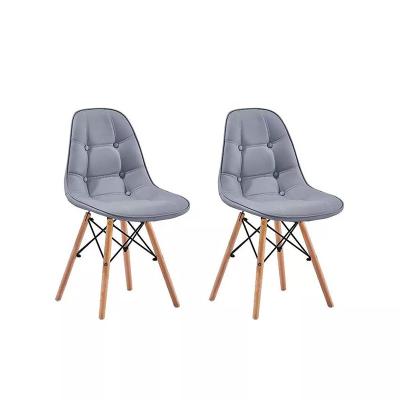 China PU Cushion Grey Eiffel Dining Chair for sale