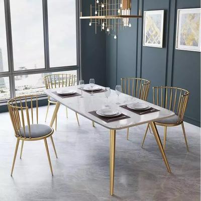 China Kunstleer Metalen Bruiloft Stoelen Glanzende Vergulde Restaurant Banketstoelen Te koop