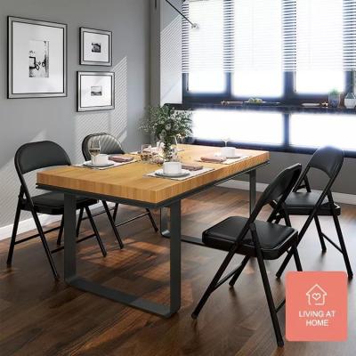 China Anticorrosive Dining Room Metal Frame Folding Chair Standard Wear Resistance for sale