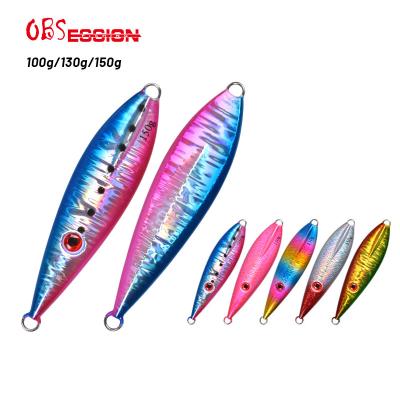 China Slow Jig 48# 100g 130g 150g Throwing Fish Lures Metal Jig Laser Building Slow Fall Lure Fishing Lures Saltwater Jig for sale