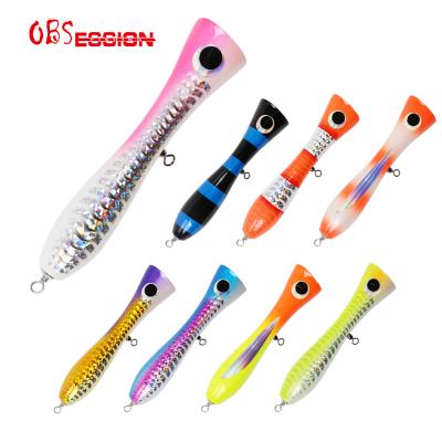 China Saltwater Lure WD106 Wood Trolling Lure 120g 25cm Sea Wood Fishing Lure Hook Large Snap Pencil Distant Possibility Baits Fishing Lure the train for sale