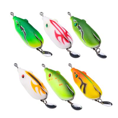 China High Quality WRAT 13g 60mm Frog Lure Fishing Frog Lure Bad Hair Fishing Lure Dusman Frog WRAT for sale