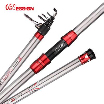 China Fishing rod WRB21 2.7M-9M carbon activity fishing throwing rod reel seat carbon rod outer moving section anchor long for sale