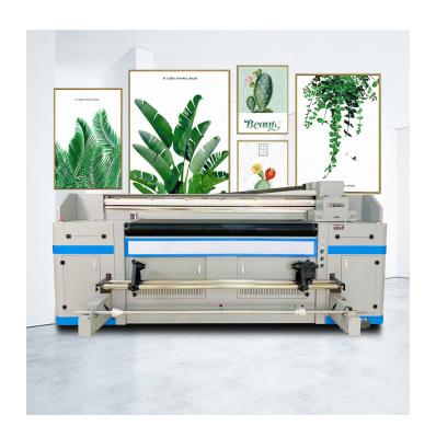 China 1.9m Wide Large Format ZT1900 DH Hybrid Printer with and 6ft CMYK Eco Solvent Ink for sale