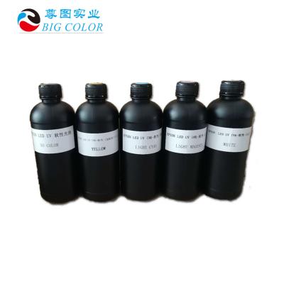 China 0.5L/1 Fles Verpakkingsvolume LED Curable Soft UV Ink voor TX800 DX5 4720 6 maanden houdbaarheid Te koop