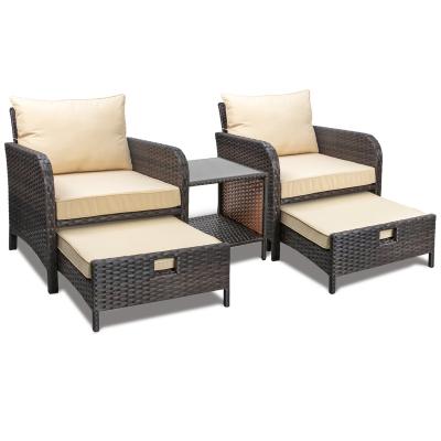 China Eco-friendly\UV Resistant\Water Proof\Outdoor Furniture Chat Set Weather Resistant PE Wicker Garden Rattan Furniture Patio Weather Sale for sale