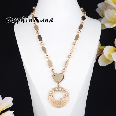 China SophiaXuan Fashion Large Hawaiian Pendant Necklace 18K Gold Plated Polynesian Hawaiian Jewelry for sale