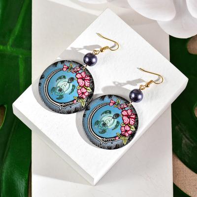 China SophiaXuan New Arrivals Hawaiian Fashionable Acrylic Pendant Earrings Women Polynesian Jewelry Sets for sale