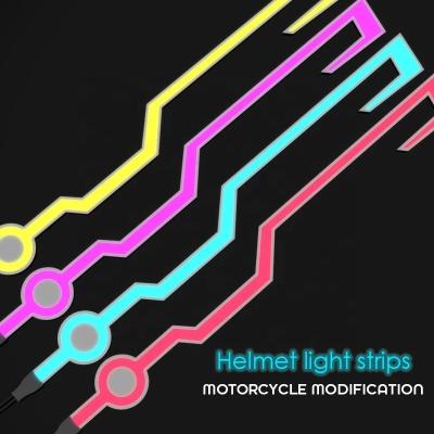 China Safe Fashion LED Light Strip DIY Light Up Stripe Sticker For Motorcycle Helmet Helmet EL Strip for sale