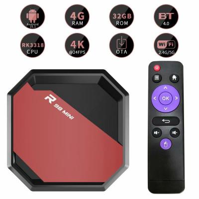 China 4K TV Box Chip RK3318 R98 Mini Android 10 Android BOX RK3318 4GB 32GB 5G Wifi 4K TV NEW for sale