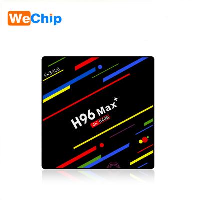 China Android TV Box H96Max+ Android 10 Set top box RK3318 chip with smart dual wifi TV BOX for sale