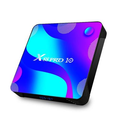 China Newest Time LED X88 Pro 10 Android 10 TV Box 2020 Display With RK3318 RAM 4GB ROM 32GB Smart TV Box for sale