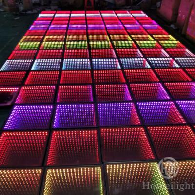 China Disco Shop Disco DJ Lights Led Digital Black Dance Floor Portable Tarp Panels 3D Led Dance Floor for sale