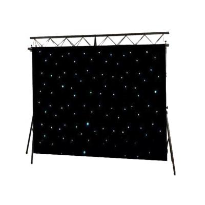 China Fireproof Velvet 3*6M LED Double Star Bridge Twinkle Curtain Curtain White Light Backdrop For Wedding Events Backdrop for sale