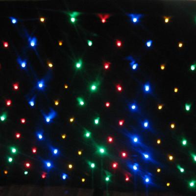 China Colorful Wedding Party Stage Performance Size Customized Star Fabric Backdrop Background For Wedding Party DJ Indoor RGB LED Light Star Curtain for sale