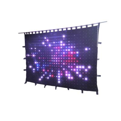 China Wedding Hot Sale Stage Backdrop P18 2*3m Led Video Curtain For Concert Stage Star Cloth for sale