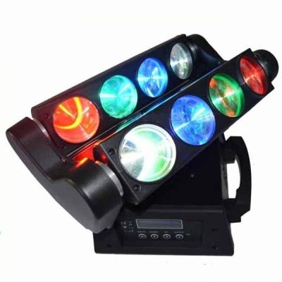 China Bar Nightclub DJ Lights Eight Eyes Mini Spiders Moving Head 12W RGBW LED Stage Sharpy Beam Moving Head for sale