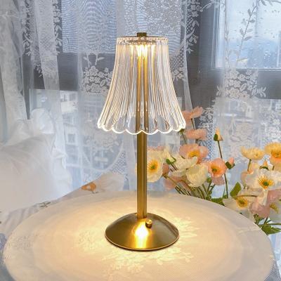 China Modern Crystal Style Table Lamp Night Light with Touch Control CCT Metal Base Dimming for Bedroom Living Room for sale