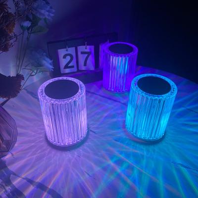 China New Modern Nordic Crystal Desk Lamp Touch Night Light Home Decoration Lighting Led Table Lamps For Bedroom for sale