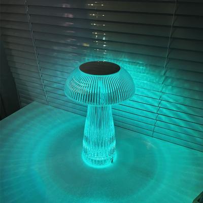 China Diamond Table Lamp Modern USB Charging Touch Control Desk Lamps Diffuse Shape LED Night Light Crystal Table Lamp for Bedroom Bedside for sale