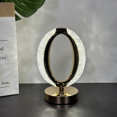 China Crystal Table Lamp For Bedroom Modern Style Bedside Modern Night Light Luxury Led Touch Control Bar for sale