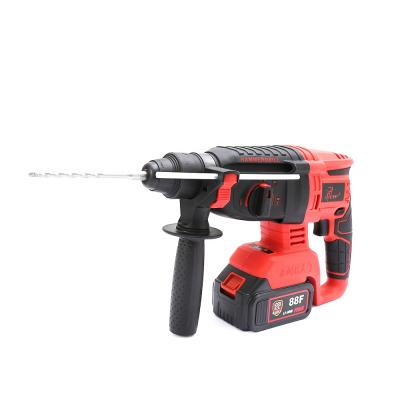 China Professional High Power China Manufacturer Cordless Rotary Hammer 21V 4000mah Lithium Battery Impact Electric Hammer Drill for sale