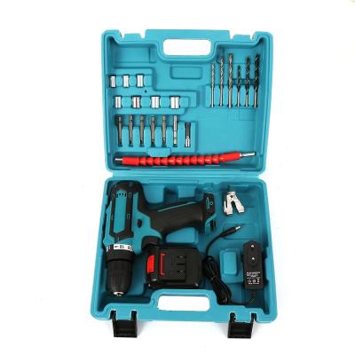 China Wholesale Portable Cordless Drill Kit New Style 21V Li-Ion Cordless Drill 20v Hardware Set Electric Drill Set for sale