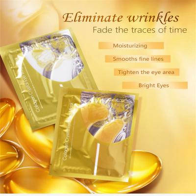 China Moisturizer OEM Collagen Eye Patch Private Label Puffy Gel Eye Pads Korean Hydrogel 24K Gold Crystal Collagen Eye Patch For Sale for sale