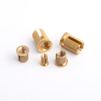 China Heavy Industry In Stock PFLB Knurled Pre-Embedded Slotted Copper Brass Nuts for sale