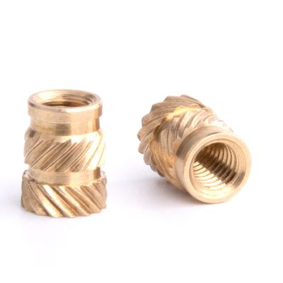 China Heavy Industry Brass Insert Nut Knurled Copper Round Head Heat Staking Nut For Plastic Brass Knurled Insert Nut M2 M2.5 M3 M4 M5 M6 M8 for sale