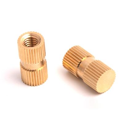 China Heavy Industry Injection Molding Insert Knurled Nut M5 M6 M2 M2.5 M3 M4 Flower Nut Blind Hole Copper Nut for sale