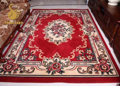 China Comfortable Persian Hand Knotted Rugs , Red And Blue Persian Rug Wear Resistant for sale